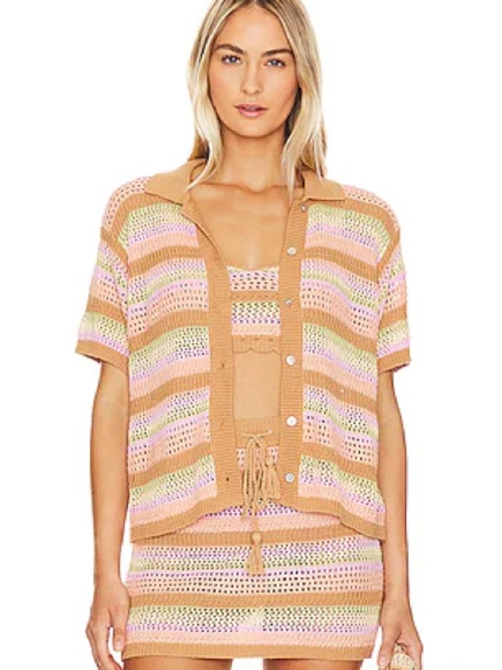 l*space Crochet Stripe Top